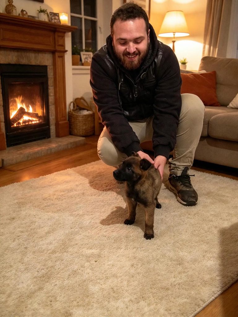 mon frère avec Naxos le chien q' il avait choisit 
