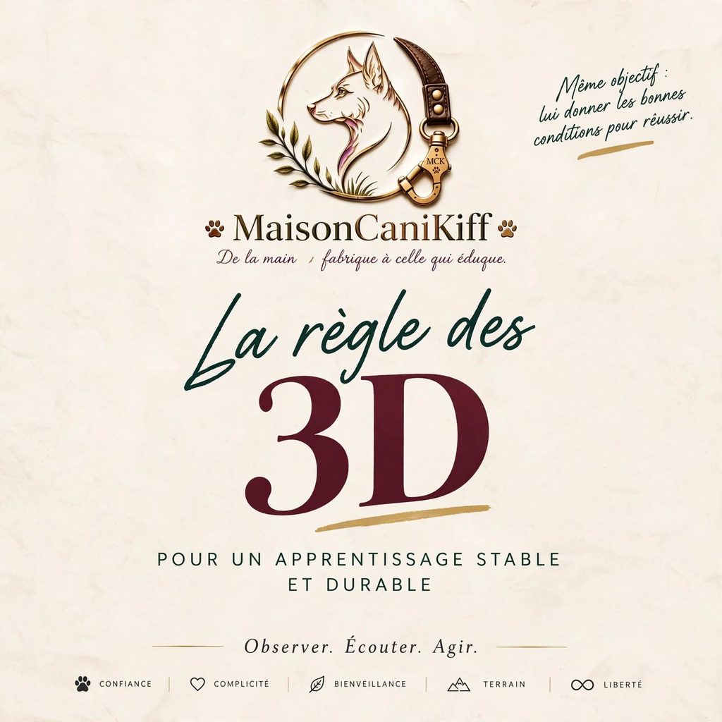 regles des 3D éducation canine Maison Canikiff